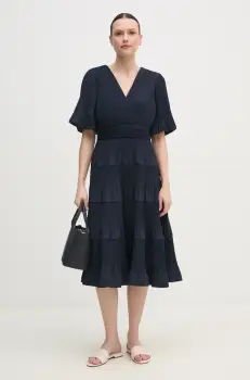 Joseph Ribkoff rochie culoarea albastru marin, midi, evazati, 251905 imagine