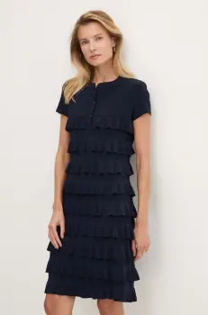 Joseph Ribkoff rochie culoarea albastru marin, mini, drept, 211350 imagine