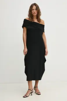 Joseph Ribkoff rochie culoarea negru, midi, evazati, 251205 imagine