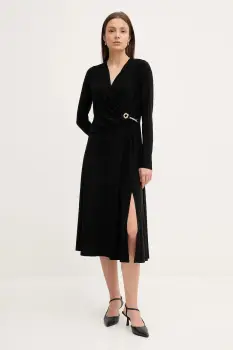 Joseph Ribkoff rochie culoarea negru, midi, evazati, 253235 imagine