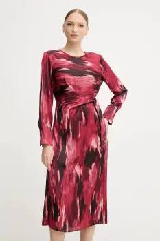Joseph Ribkoff rochie culoarea rosu, midi, evazati, 254124 imagine