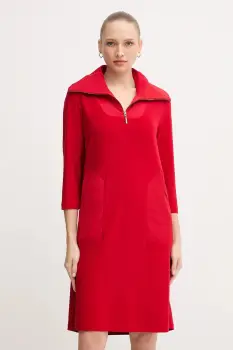 Joseph Ribkoff rochie culoarea rosu, mini, drept, 244045 imagine