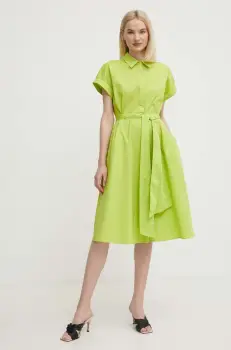 Joseph Ribkoff rochie culoarea verde, mini, evazati, 242914 imagine
