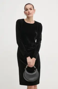 Joseph Ribkoff rochie de catifea culoarea negru, mini, drept, 244018 imagine