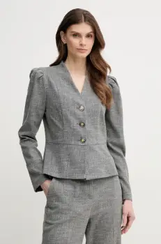 Joseph Ribkoff sacou culoarea gri, un singur rand de nasturi, melanj, 244207 imagine