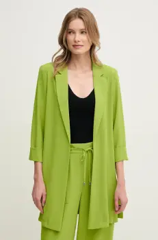 Joseph Ribkoff sacou culoarea verde, desfacut, neted, 232275S25 imagine