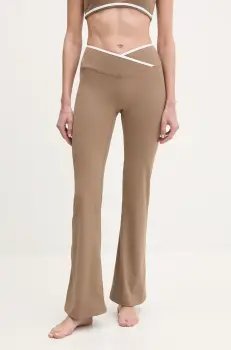 JOYINME pantaloni de yoga Dual Essence culoarea maro, cu imprimeu, Dual Essence imagine