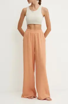 JOYINME pantaloni Rest 2.0 femei, culoarea portocaliu, lat, high waist, Rest 2.0 imagine