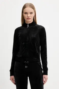 Juicy Couture bluza din velur culoarea negru, cu imprimeu, JCWCT225308 imagine