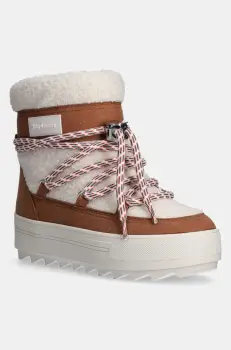 Juicy Couture cizme de iarna JUICY SNOW BOOT culoarea bej, JCFBTS224022 imagine