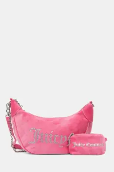 Juicy Couture geanta croissant pentru femei de velur Kimberly imagine