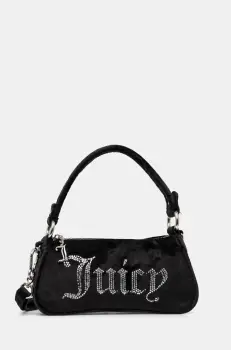 Juicy Couture geanta de mana din catifea Kimberly culoarea negru, BEJQL8767WPO imagine