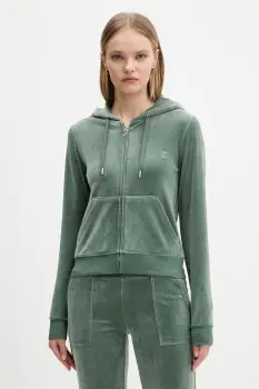 Juicy Couture Hanorac cu fermoar si gluga de dama din bumbac ROBERTSON CLASS imagine