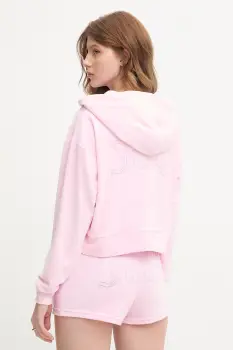 Juicy Couture hanorac cu gluga femeiesc din velur ICCLE HOODIE imagine