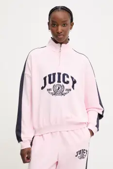 Juicy Couture hanorac pentru femei, cu bumbac CREST TRACK TOP imagine