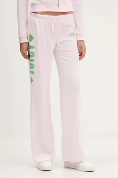 Juicy Couture pantaloni de trening Angel culoarea roz, cu imprimeu, JCNBJ126454 imagine
