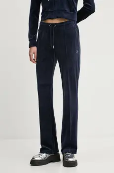 Juicy Couture pantaloni de trening culoarea albastru marin, cu imprimeu, JCAPW045 imagine