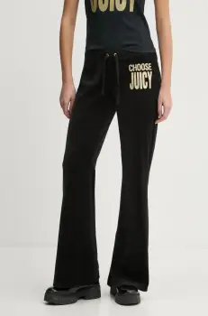 Juicy Couture pantaloni de trening culoarea negru, cu imprimeu, JCGBJ125002 imagine