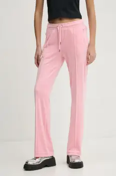 Juicy Couture pantaloni de trening culoarea roz, cu imprimeu, JCAPW045 imagine