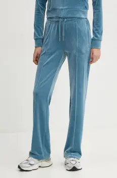 Juicy Couture pantaloni de trening culoarea turcoaz, cu imprimeu, JCAPW045 imagine