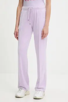 Juicy Couture pantaloni de trening culoarea turcoaz, cu imprimeu, JCAPW045 imagine