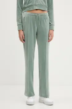 Juicy Couture pantaloni de trening culoarea turcoaz, cu imprimeu, JCAPW045 imagine