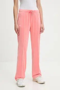 Juicy Couture pantaloni de trening culoarea verde, cu imprimeu, JCAPW045 imagine