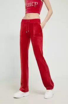 Juicy Couture pantaloni de trening Del Ray femei, culoarea rosu, neted imagine