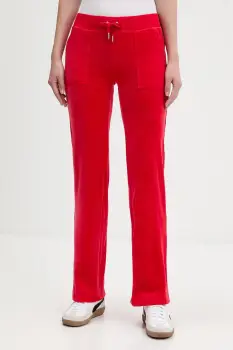 Juicy Couture pantaloni de trening DEL RAY POCKETED PANT culoarea roz, uni, JCAP180 imagine