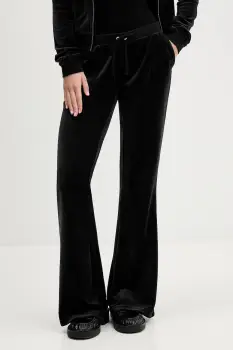 Juicy Couture pantaloni de trening din velur CAISA LOW RISE PANT culoarea roz, uni, JCSEBJ008G imagine