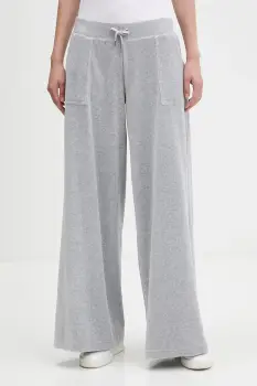 Juicy Couture pantaloni de trening din velur culoarea gri, melanj, JCBBJ225803 imagine