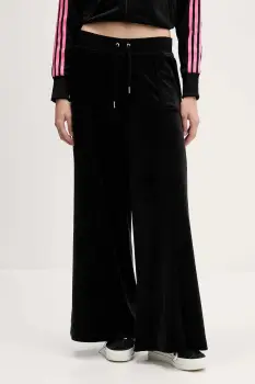 Juicy Couture pantaloni de trening din velur culoarea negru, melanj, JCBBJ225803 imagine