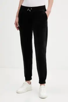 Juicy Couture pantaloni de trening din velur culoarea negru, uni, JCBBJ225802 imagine