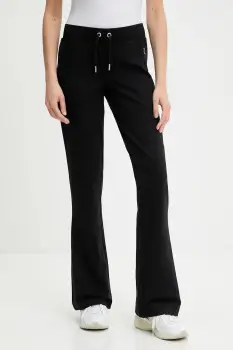 Juicy Couture pantaloni de trening JERSEY APOLLO PANT culoarea negru, cu imprimeu, JCWBJ125311 imagine