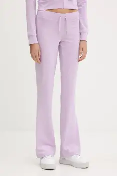 Juicy Couture pantaloni de trening JERSEY APOLLO PANT culoarea violet, cu imprimeu, JCWBJ125311 imagine