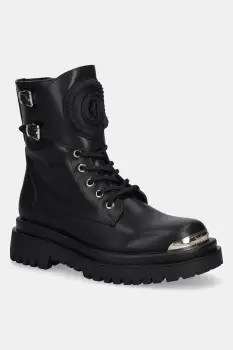 Just Cavalli botine culoarea negru, cu toc plat, 79RA3S92ZSD48899 imagine