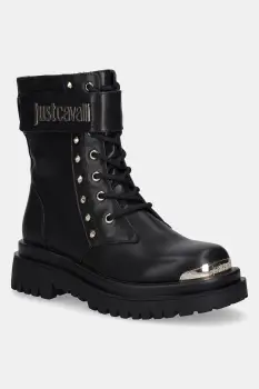 Just Cavalli botine culoarea negru, cu toc plat, 79RA3S93ZSD53899 imagine