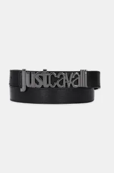 Just Cavalli curea de piele barbati, culoarea negru, 78QA6F30 ZPA42 imagine