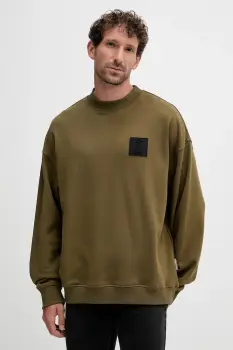 Just Cavalli hanorac de bumbac culoarea verde, cu imprimeu, 79OAIT05 CF500 imagine