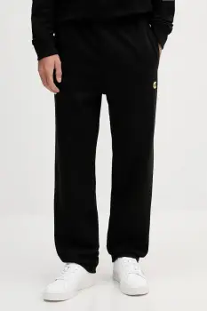 Just Cavalli pantaloni de trening din bumbac culoarea negru, uni, 79OAAT06 CF500 imagine