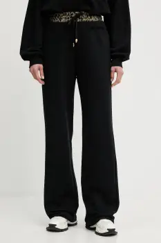 Just Cavalli pantaloni de trening din bumbac culoarea negru, uni, 79PAAE20 CF100 imagine
