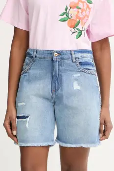 Just Cavalli pantaloni scurti pentru femei, din denim imagine