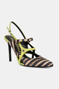 Just Cavalli pantofi cu toc culoarea bej, 78RA3S03ZSS67R43 imagine