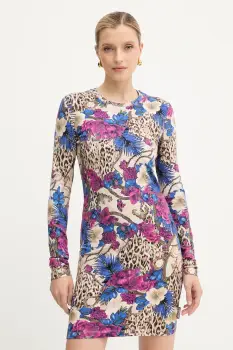 Just Cavalli rochie culoarea bej, mini, mulata, 79PAOE07 CJ112 imagine