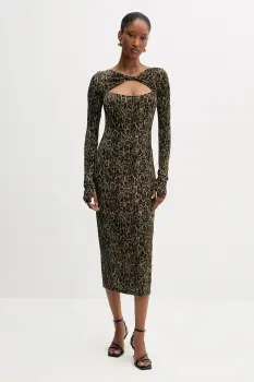 Just Cavalli rochie culoarea maro, mini, mulata, 79PAO935 JS496 imagine