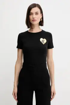 Just Cavalli tricou culoarea negru, 79PAHT08 CJ502 imagine