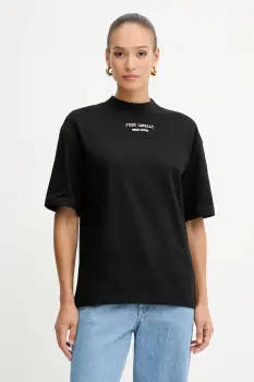 Just Cavalli tricou din bumbac culoarea negru, 79PAHT01 CJ518 imagine