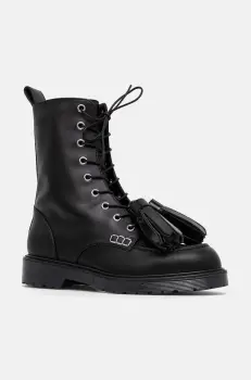 JW Anderson botine Tassel femei, culoarea negru, cu toc plat, ANW43001A imagine