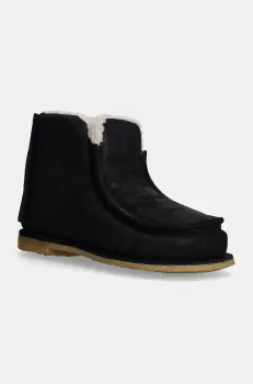 JW Anderson cizme de zapada din piele intoarsa Ankle Boot femei, culoarea negru, ANW43065A imagine