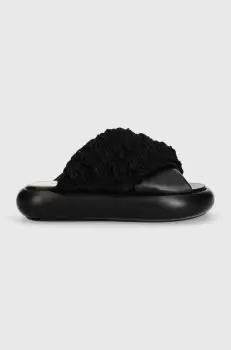 JW Anderson papuci Crochet Twister femei, culoarea negru, cu platforma, ANW42027A imagine